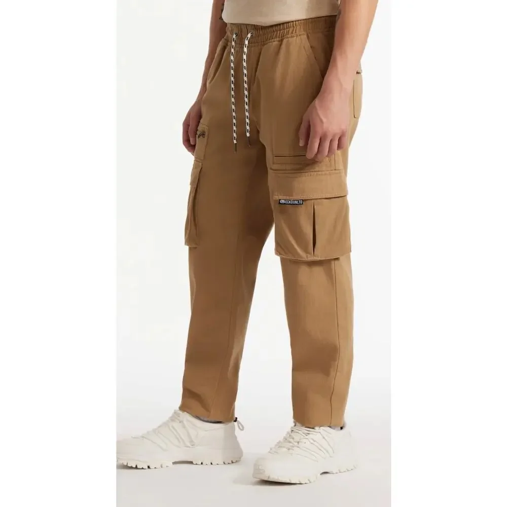 Ecko Unltd Vintage Stacked Up Cargo Jogger in Tan Drawstring Size 3XL Streetwear